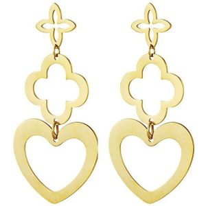 Oorbellen - earrings - stekers - stainless steel - nikkelfree - kleur goud - kadotip - kerst - moederdag - dochter - statement - gold