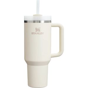 Stanley Quencher H2.0 Flowstate Tumbler - Cream - 1.2L - RVS - Stanley Cup met Rietje - Thermosbeker - Thermosfles - Beker - Drinkbeker - Drinkfles - Mug - Waterfles