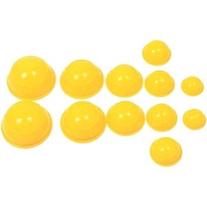 Provento - Siliconen set voor gezicht en lichaamstherapie met medische vacuüm massage - geel - ergonomisch design - 12 stuks.