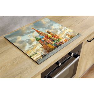 Inductiebeschermer - Saint Basils Cathedral - 81x52 cm - Inductiebeschermer - Inductie Afdekplaat Kookplaat - Inductie Mat - Anti-Slip - Keuken Decoratie - Keuken Accessoires