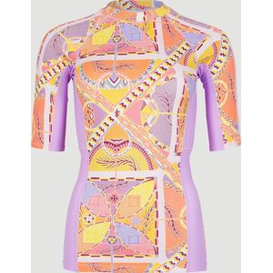 O'Neill - UV-Zwemshirt met korte mouwen voor vrouwen - Anglet - UPF50+ - Yellow Scarf - maat L