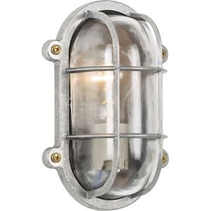 KS Verlichting - Scheepslamp Nautic III Ruw aluminium - geschikt als plafondlamp en wandlamp - stoere maritieme buitenlamp