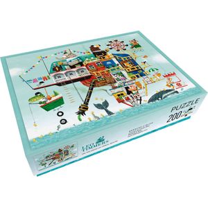 Bekking & Blitz - Puzzel - 200 stukjes - Kunst - Uit het boek ""Het eiland van Olifant"" - Illustratie kinderboek - Leo Timmers