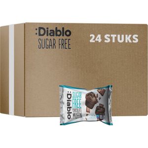 Diablo | Sugar Free | Chocolate Muffin | 24 Stuks | 24 x 45 gram