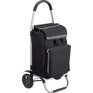 Stellar Boodschappentrolley - Boodschappentrolley met extra grote banden - Boodschappentrolley met koelvak - Afneembare en regenbestendige tas - Opvouwbare shopper - Boodschappentrolley - Boodschappenwagen - Boodschappen trolley