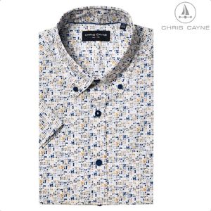 Chris Cayne heren blouse - overhemd 1063- iced coffee - maat 3XL