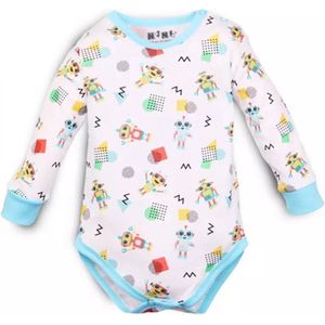 Nini-romper met lange mouwen - biologisch katoen 80