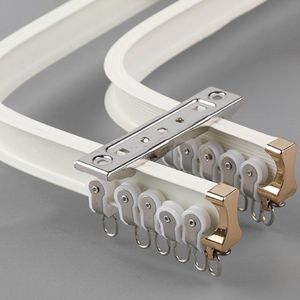 Flexibele Aluminium Gordijnrail met Dubbele Rails voor Ramen - Duurzaam en Buigbaar - 5 Meter