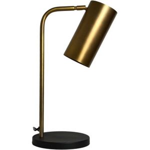 Tafellamp met cillinder - Goud/zwart - Metaal