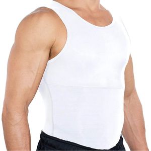 De Millennials Corrigerend hemd- Wit - Maat M - Compressiehemd voor heren - Afslank - slankere uitstraling - Corrigerend Shirt -figuurvormend ondergoed om de buik weg te nemen - Mannen Shapewear Hemd -seamless-tanktop