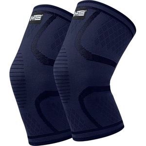 U Fit One 2 Stuks Knie Brace - Knee Sleeves - Kniebeschermers - Knieband - Knee Support & Bandage - Sportbrace - Maat 4XL - Donker Blauw