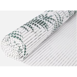 Anti-slip badmat - Rechthoek - Wit/Groen bloemenprint - Duizend-dingen-mat - 65 x 180 cm