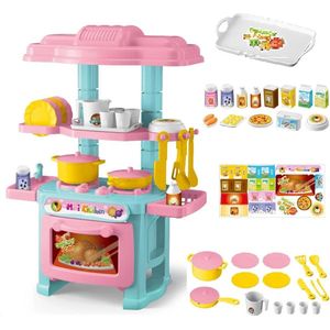AG-Commerce Speelgoed - Speelgoed Vanaf 3 Jaar - Speelgoed 3 Jaar - Keuken Speelgoed - Kinder Keuken Set - Simulatie Keukenset - Meisjes Speelgoed Keuken - Kinder Bestek Set