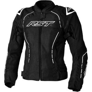 RST S1 Mesh Ce Ladies Textile Jacket Black White 14 - Maat - Jas