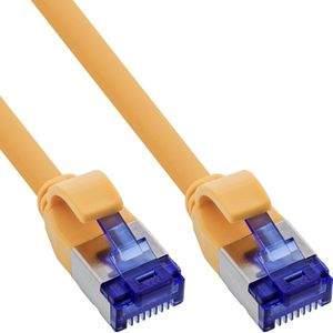InLine® Patch cable slim, Cat.6A, S/FTP, TPE (LSZH) flexible, PoE, yellow, 20m
