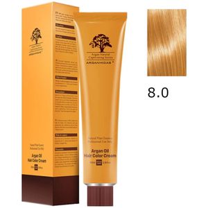 Arganmidas Marokkaanse Arganolie Haarkleur Crème Natuurlijke Serie 8.0 / Crème Haarkleur Licht Blond 100 ml