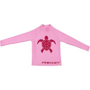 Kids lycra | Longsleeve UV-zwemshirt | Schildpad roze| maat 98/104