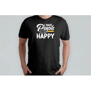 Me Bake People Happy - T Shirt - Baking - CakeLife - Bakken - TaartTijd - Cooking - HomeChef - Funny - Koken - ZelfgemaaktLekker