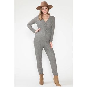 Querentia Maternity Jumpsuit V-neck Rust maat XL