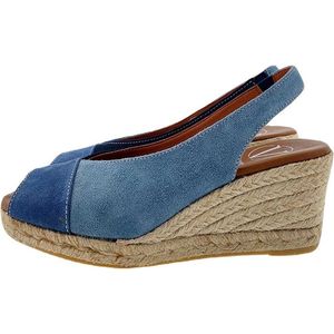 Viguera wedge slingback espadrilles blauw / combi, 39 / 6