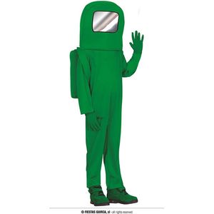 Fiestas Guirca - Kostuum Green Astronaut 5-6 jaar