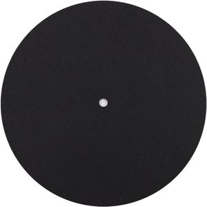 3 mm zwarte slipmat voor platenspeler - Vervangmat voor statische reductie en betere geluidskwaliteit (12 inch)