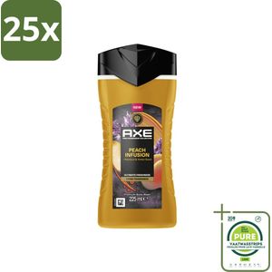 25 x Axe – Douchegel – Peach Infusion – 225 ml - Grootverpakking - Douchegel - Parfum - Frisheid - Geur - Luxe