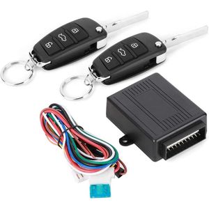 Universal Autoalarmsysteem met Keyless Entry - 3 Toetsen - Centrale Vergrendeling - Afstandsbediening - Zwart .