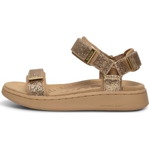 Woden Line Glitter Sandalen - Dames - Bruin - Maat 38