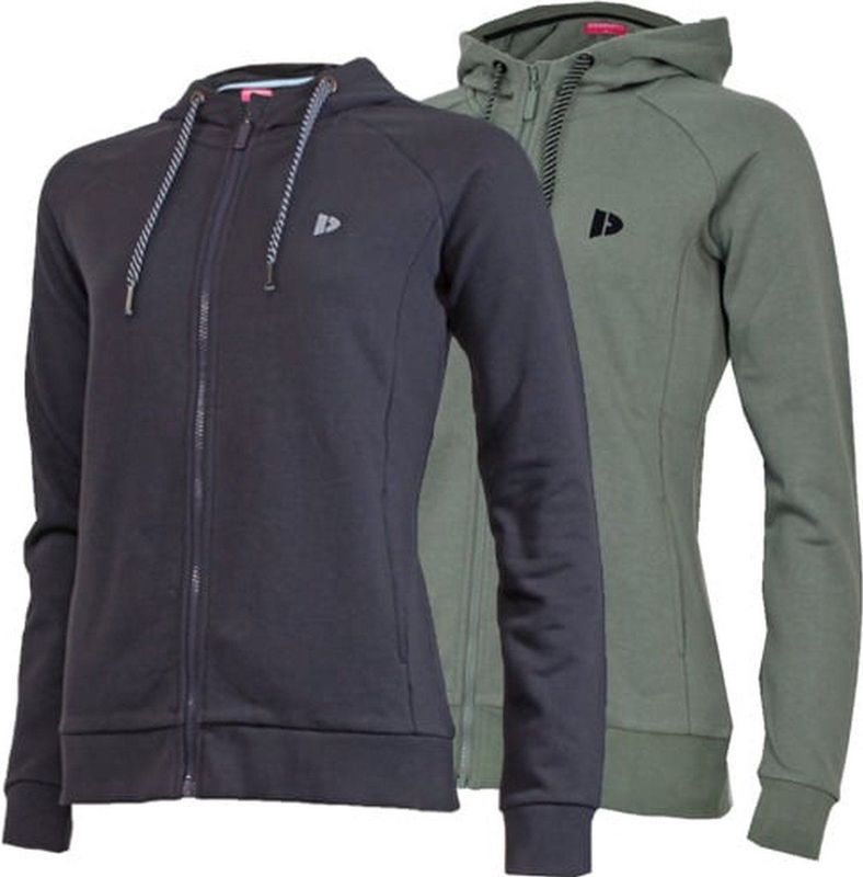 Donnay - Anna - Vest met Capuchon - Navy/Jungle Green - 2-Pack