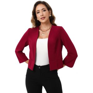 Dames Blazer - Bolero - 3/4 Mouw - Ruffle - Slim Jas