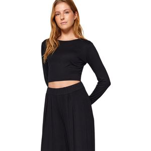 Trendyol Zwarte Viscose Gebreide Pyjamaset Twoaw21Au0034