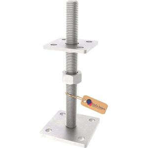 GEZU IMPEX Verstelbare Paalvoet Met Moer 50 x 50 mm Thermisch Verzinkt