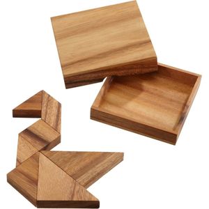 Klassieke Tangram (7 stukjes) in Samena hout