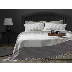 English Home bedsprei - Incl. 2 kussenslopen - 240x260 cm - Grijs