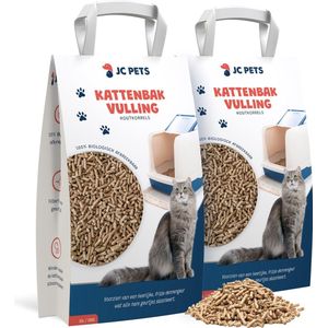 JC Pets Kattenbakvulling - 2 Zakken Houtkorrels x 16 L (32 L - 20 KG)