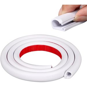 Mini-kabelgoot - Zelfklevend - Halfrond - 4 m - Wit - 7 mm