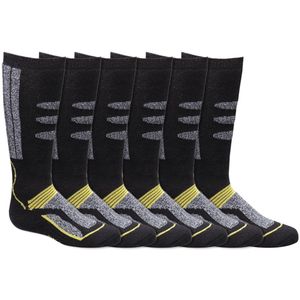 Ski sokken | Kindersokken | Badstof gevoerd | Kleur: Geel | Maat: Diverse maten | 6 paar