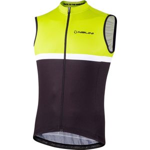 Nalini Heren Fietsshirt mouwloos - wielrenshirt Zwart Groen - SOLID TANK Black/Evolution green - S