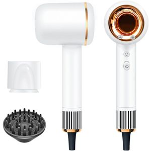 Ionische Fohn met Diffuser - Haardroger Krullen - 2000W - 2 Magnetische Opzetstukken - 12 standen, 2 Snelheden - O'dor