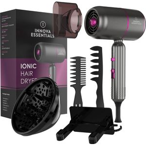 Innova - Föhn - Ionische Haardroger - 2000W - Inklapbaar - Inclusief 3 Opzetstukken