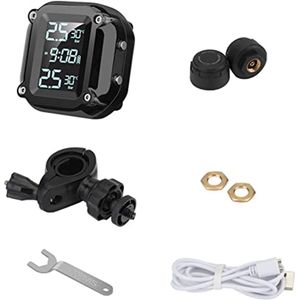 Tire Pressure Monitoring System voor Motorrijden met Draadloze Oplader en Digitale LCD Display