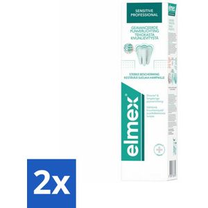 2 x Elmex Tandpasta Sensitive Professional 75 ml - Tandgevoeligheid - Tandpasta Gevoelige Tanden - Pijnverlichting Tanden - Elmex Sensitive Professional - Pro-Argin