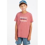 Protest Prtmarius Jr – T shirt Jongens – Korte mouwen – Ronde hals – Brick Red