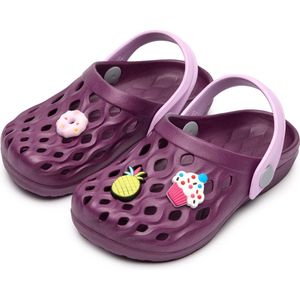 Ladeheid Clogs Kinderen - Tuinschoenen - Lichte - Kinderschoenen - Meisjes - Jongens – Violet – 24/25 - LA-CA-FlowKidsJib
