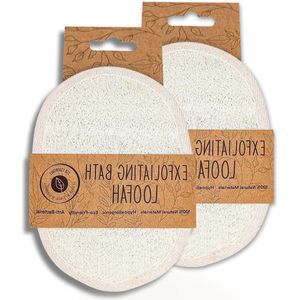 Allecto Plus - Natuurlijke loofah sponspads (3 stuks) voor diepe reiniging lichaamsscrubber
