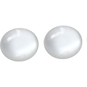 Clip oorbellen - Opaal wit- 12 mm- geen gaatje- Charme Bijoux