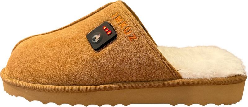 Inkuz Heren Cognac Infrarood Verwarmings Pantoffels - Cognac - 43/44
