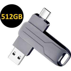 Universele USB Stick 512GB USB-C en USB-A USB 3.0