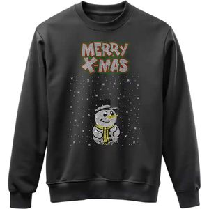Stralende Merry X-mas sweater met sneeuwman- maat M